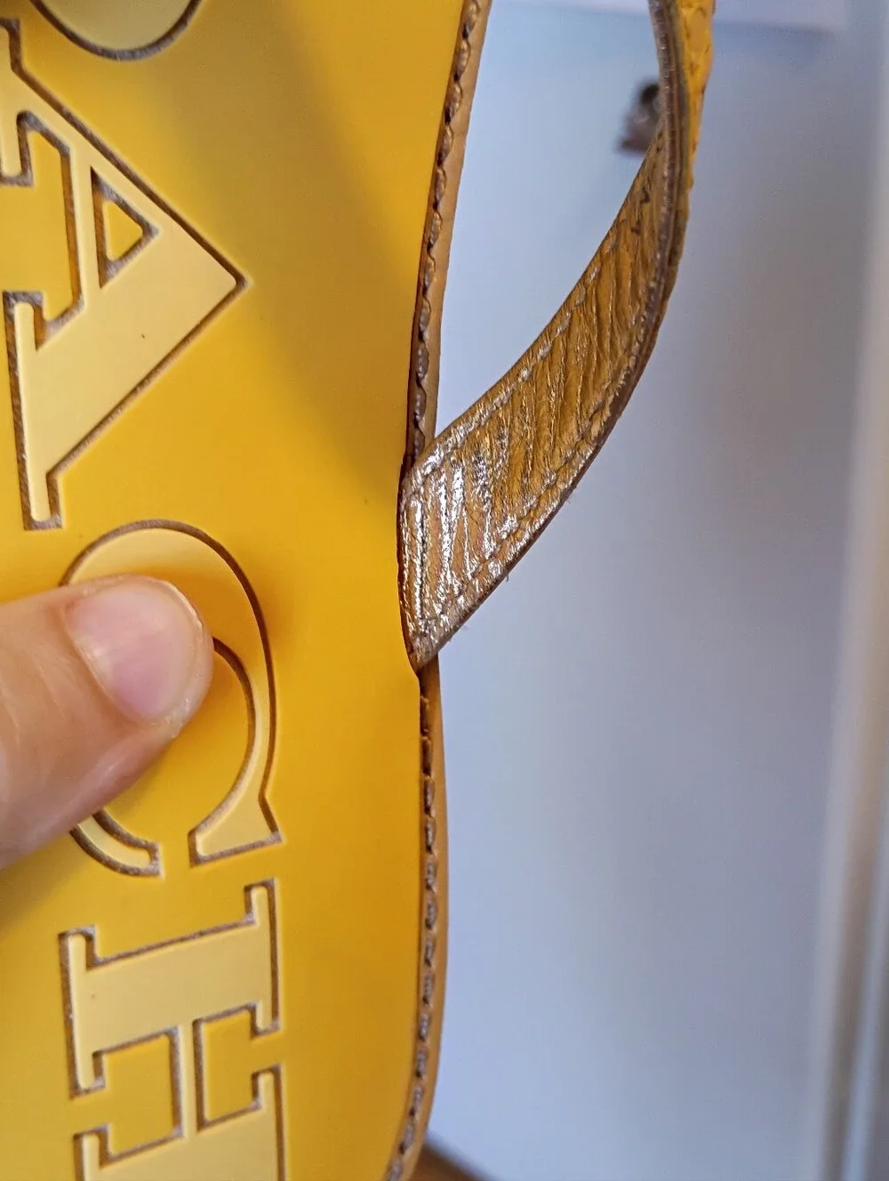 Y2K Coach Butter Yellow Leather Flip Flops Sandals Summer Boho